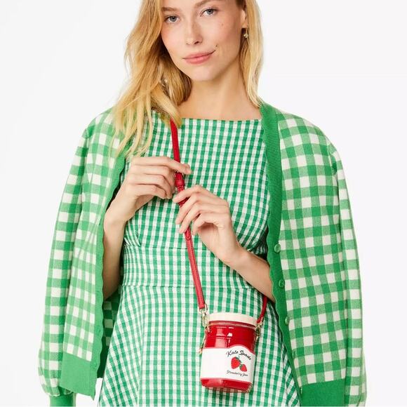 NWT Kate Spade Strawberry Dreams 3D Jam Crossbody/ Red-Gold - Picture 2 of 8